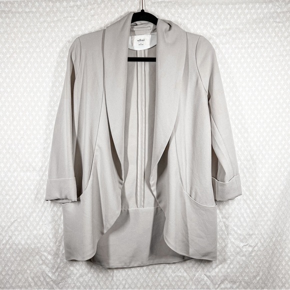 Wilfred Jackets & Blazers - Aritzia Wilfred Beige Chevalier Relaxed Open Front Blazer‎